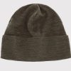 The Woolx Journey Hat is a classic beanie in dark moss with a cuffed edge. This knit hat features a simple design and texture, crafted from soft Merino wool to keep you warm during cold weather outdoor activities.