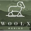 The Woolx Gift Card showcases a stylized outline of a ram set against a green background adorned with subtle mountain and forest imagery. "GIFT CARD" is printed on the left side, while the bottom features "WOOLX MERINO"—an excellent choice for your next shopping spree.