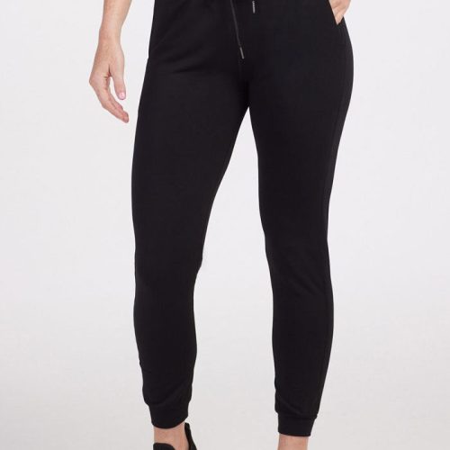 Womens merino wool jogger pants tall - Black